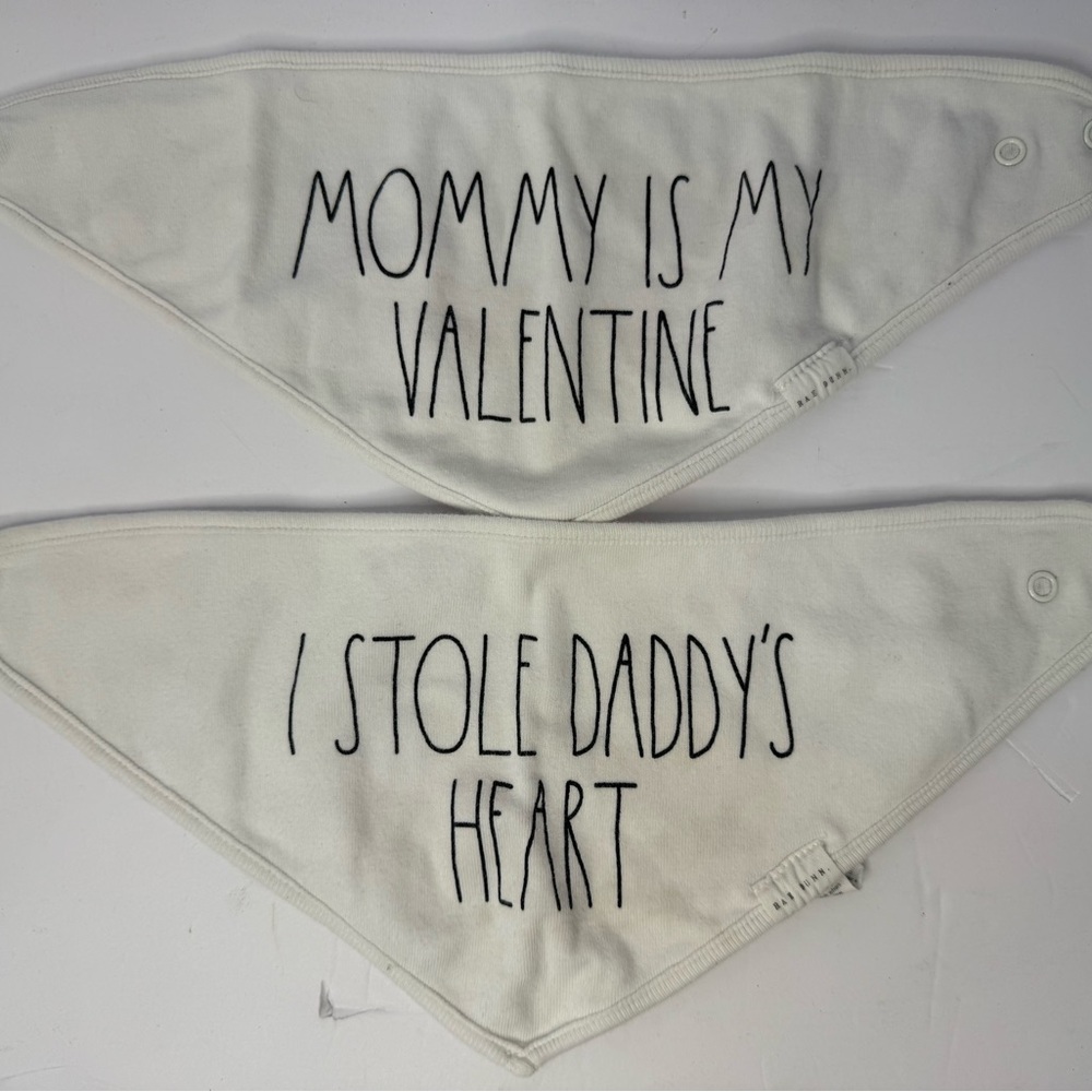 Rae Dunn Baby Bandana Bibs Set of 2 Valentine’s Day